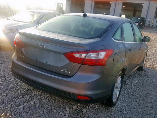 1FAHP3H22CL374902 - 2012 FORD FOCUS SEL GRAY photo 4