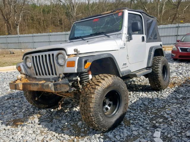 1J4FA49S24P772462 - 2004 JEEP WRANGLER / GRAY photo 2