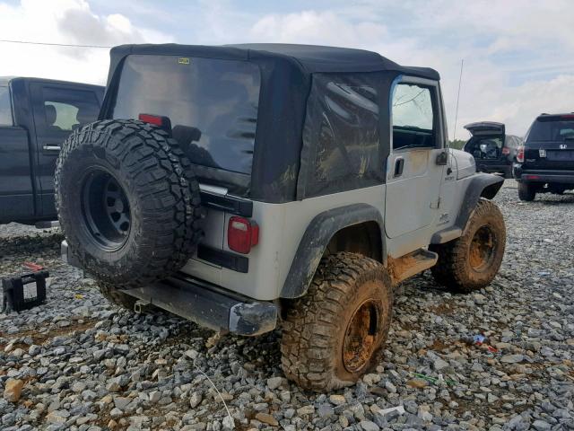 1J4FA49S24P772462 - 2004 JEEP WRANGLER / GRAY photo 4