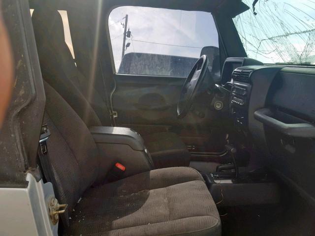 1J4FA49S24P772462 - 2004 JEEP WRANGLER / GRAY photo 5