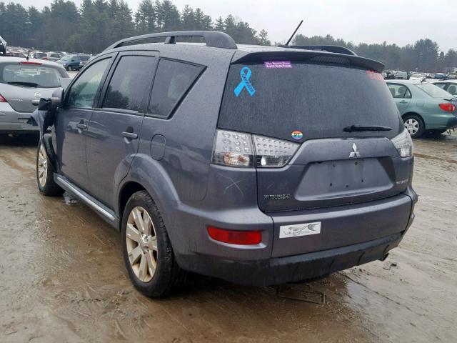 JA4JT3AW3CU000758 - 2012 MITSUBISHI OUTLANDER GRAY photo 3