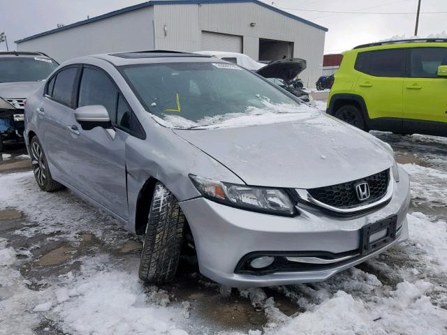 19XFB2F90FE106888 - 2015 HONDA CIVIC EXL SILVER photo 1