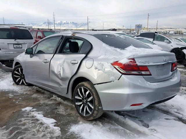 19XFB2F90FE106888 - 2015 HONDA CIVIC EXL SILVER photo 3