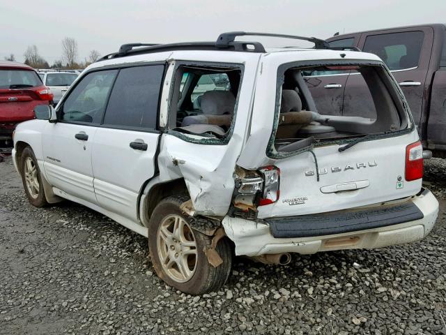 JF1SF65631H730274 - 2001 SUBARU FORESTER S WHITE photo 3