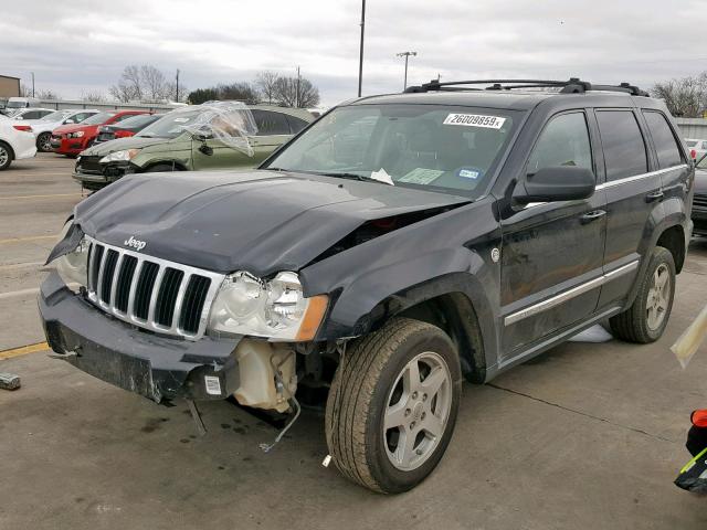 1J4HR58N25C729154 - 2005 JEEP GRAND CHER BLACK photo 2