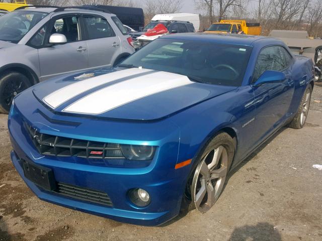 2G1FK1EJ1A9158147 - 2010 CHEVROLET CAMARO SS BLUE photo 2