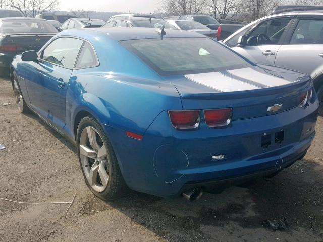 2G1FK1EJ1A9158147 - 2010 CHEVROLET CAMARO SS BLUE photo 3