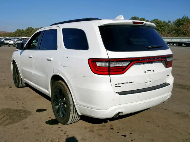 1C4RDJDG0HC766474 - 2017 DODGE DURANGO GT WHITE photo 3