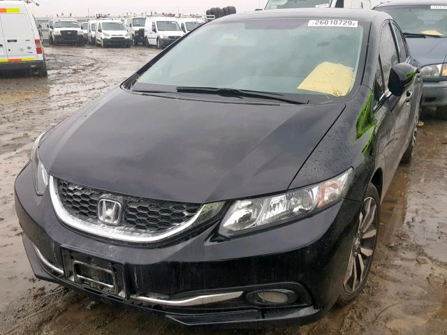 19XFB2F95FE279953 - 2015 HONDA CIVIC EXL BLACK photo 2