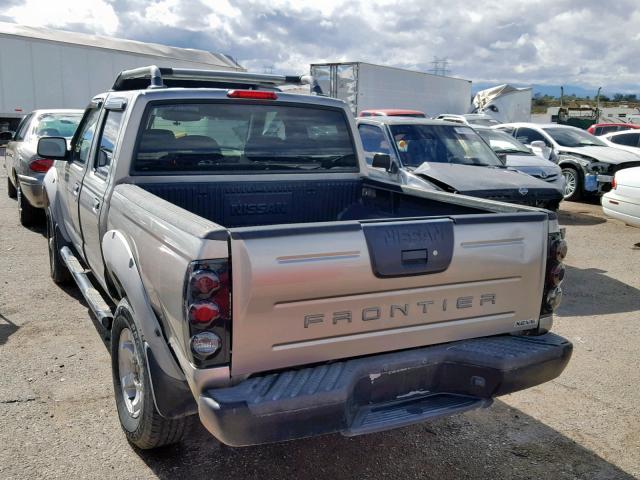 1N6ED27T01C328036 - 2001 NISSAN FRONTIER C SILVER photo 3