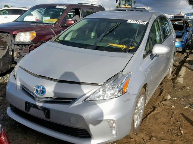 JTDZN3EU1C3016264 - 2012 TOYOTA PRIUS V SILVER photo 2