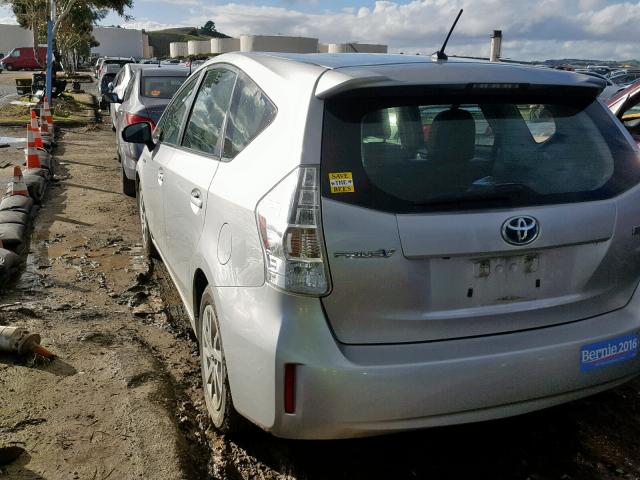 JTDZN3EU1C3016264 - 2012 TOYOTA PRIUS V SILVER photo 3