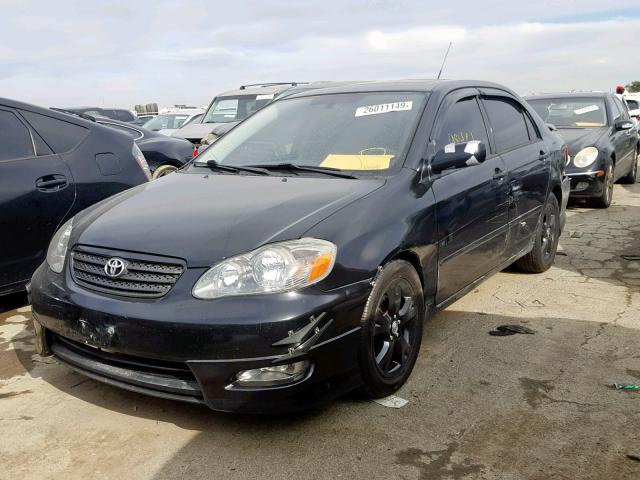 2T1BY30E15C385872 - 2005 TOYOTA COROLLA XR BLACK photo 2