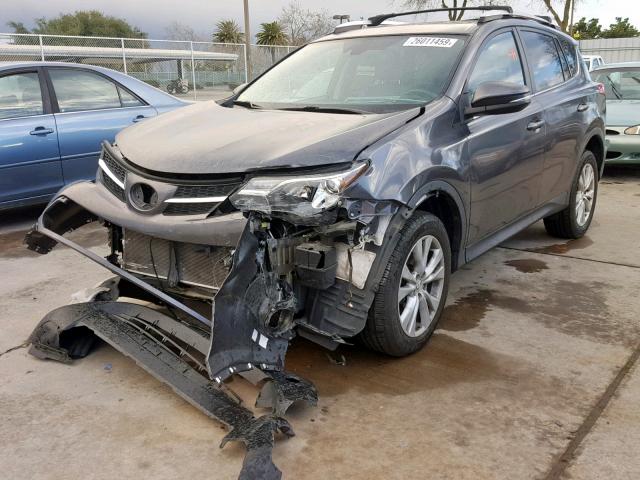 2T3DFREVXEW135241 - 2014 TOYOTA RAV4 LIMIT GRAY photo 2