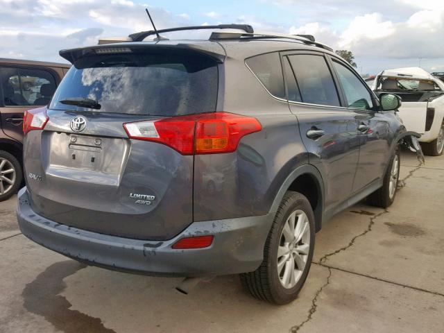 2T3DFREVXEW135241 - 2014 TOYOTA RAV4 LIMIT GRAY photo 4