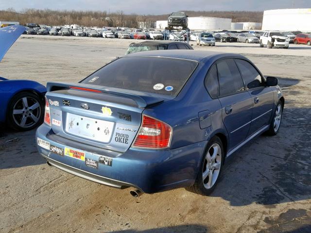 4S3BL626777201092 - 2007 SUBARU LEGACY 2.5 BLUE photo 4