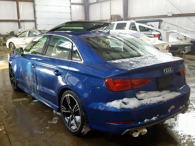 WAUFFRFF2F1108063 - 2015 AUDI A3 BLUE photo 3