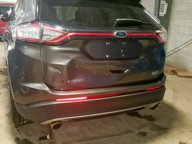 2FMPK4J9XHBB54427 - 2017 FORD EDGE SEL GRAY photo 9