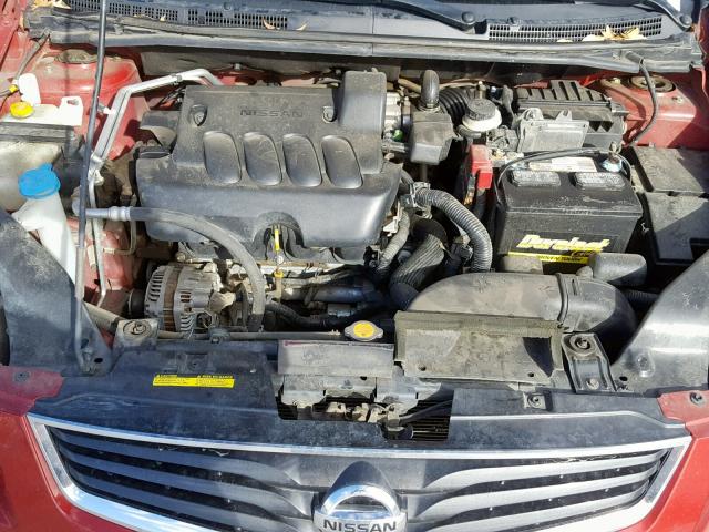 3N1AB6AP4BL637642 - 2011 NISSAN SENTRA 2.0 BURGUNDY photo 7