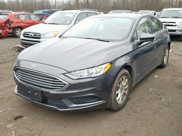 3FA6P0G77HR337100 - 2017 FORD FUSION S CHARCOAL photo 2