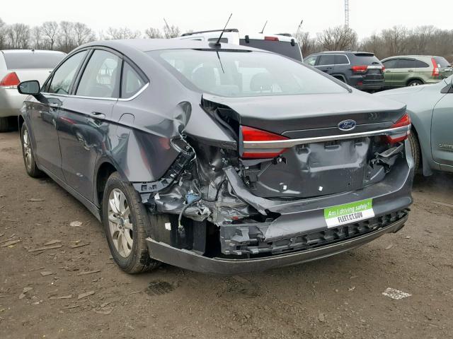 3FA6P0G77HR337100 - 2017 FORD FUSION S CHARCOAL photo 3