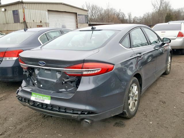 3FA6P0G77HR337100 - 2017 FORD FUSION S CHARCOAL photo 4