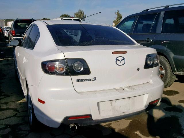 JM1BK323X71643312 - 2007 MAZDA 3 S WHITE photo 3