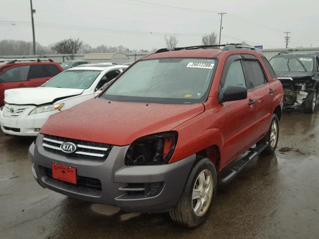 KNDJF724687520508 - 2008 KIA SPORTAGE L RED photo 2