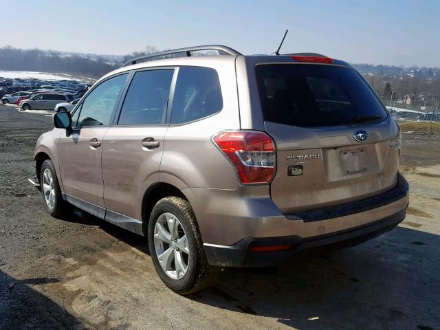 JF2SJAFC3FH429688 - 2015 SUBARU FORESTER 2 BEIGE photo 3