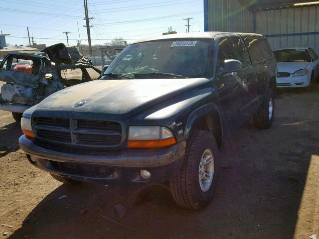 1B7GG23Y3VS230411 - 1997 DODGE DAKOTA GREEN photo 2