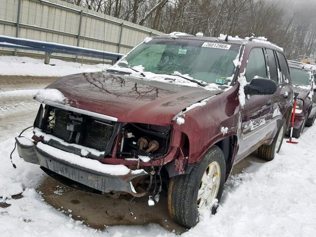 1GKDT13S062138425 - 2006 GMC ENVOY BURGUNDY photo 2