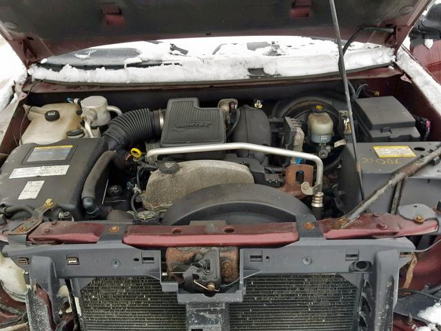 1GKDT13S062138425 - 2006 GMC ENVOY BURGUNDY photo 7