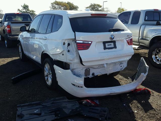 5UXWZ7C56F0M82545 - 2015 BMW X3 SDRIVE2 WHITE photo 3
