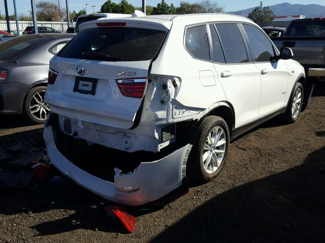 5UXWZ7C56F0M82545 - 2015 BMW X3 SDRIVE2 WHITE photo 4