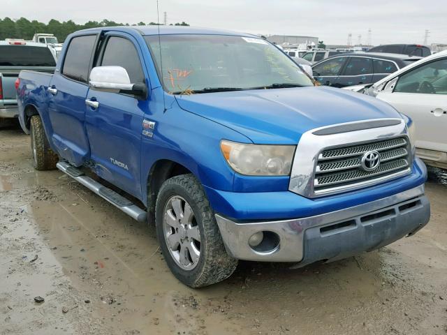 5TFEV54198X055590 - 2008 TOYOTA TUNDRA CRE BLUE photo 1