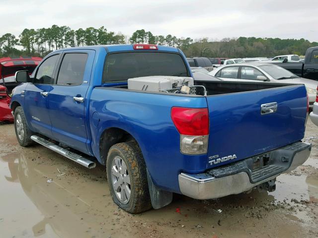 5TFEV54198X055590 - 2008 TOYOTA TUNDRA CRE BLUE photo 3