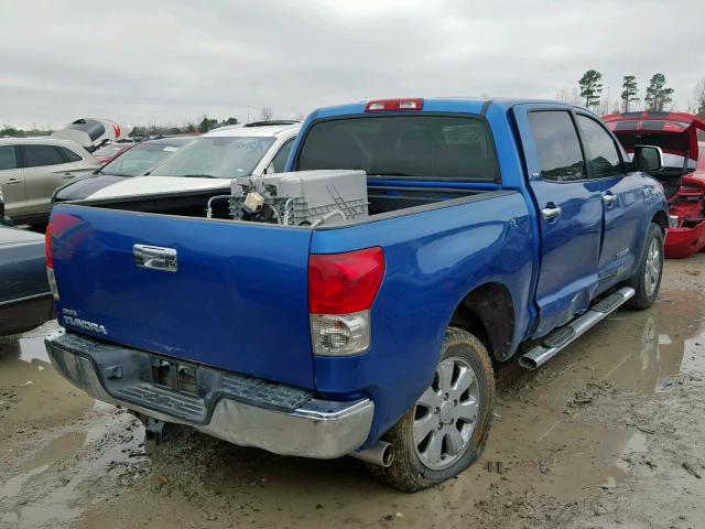 5TFEV54198X055590 - 2008 TOYOTA TUNDRA CRE BLUE photo 4