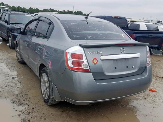 3N1AB6APXCL748861 - 2012 NISSAN SENTRA 2.0 GRAY photo 3