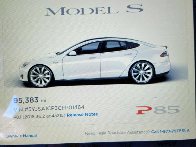 5YJSA1CP3CFP01464 - 2012 TESLA MODEL S WHITE photo 8