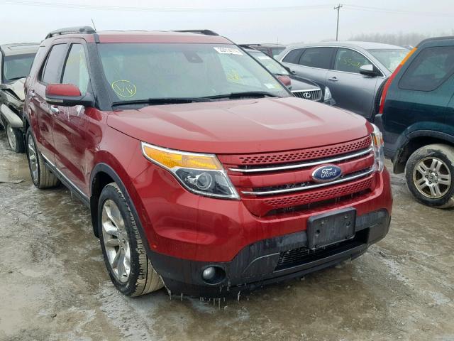 1FM5K8F88DGA58183 - 2013 FORD EXPLORER L RED photo 1