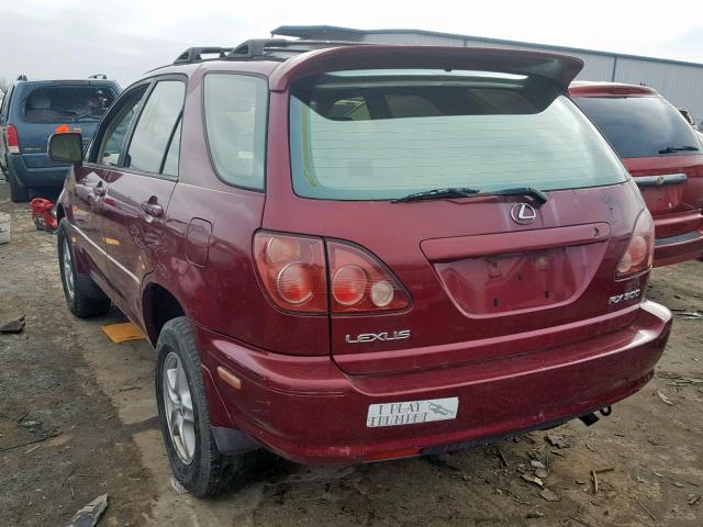 JT6HF10U5Y0114654 - 2000 LEXUS RX 300 MAROON photo 3