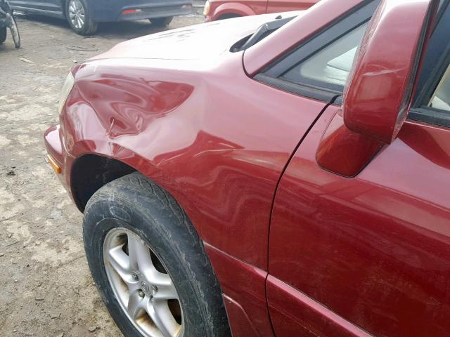 JT6HF10U5Y0114654 - 2000 LEXUS RX 300 MAROON photo 9