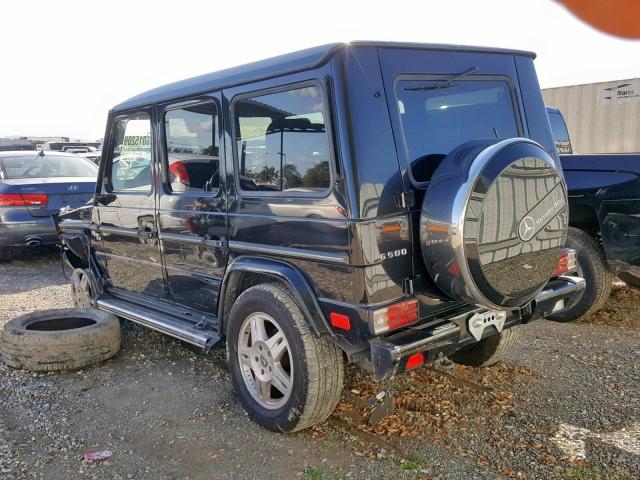 WDCYR49E63X138453 - 2003 MERCEDES-BENZ G 500 BLACK photo 3