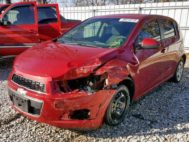 1G1JA6SH2E4128465 - 2014 CHEVROLET SONIC LS 红色 照片 2