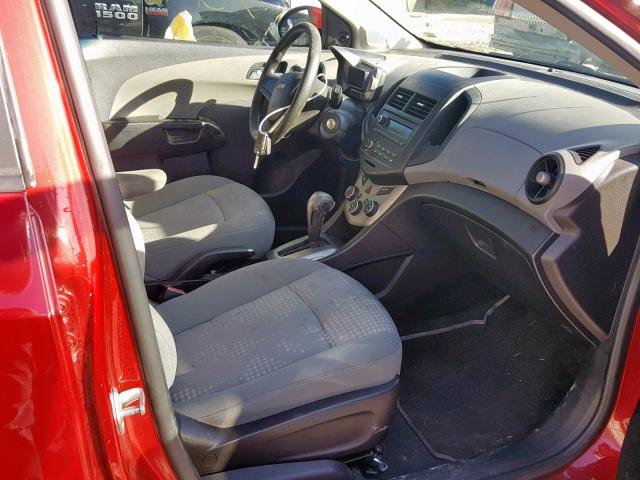 1G1JA6SH2E4128465 - 2014 CHEVROLET SONIC LS 红色 照片 5