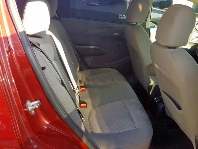 1G1JA6SH2E4128465 - 2014 CHEVROLET SONIC LS 红色 照片 6