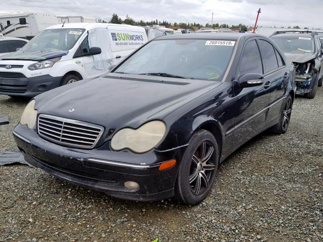 WDBRF40J83F408168 - 2003 MERCEDES-BENZ C 230K SPO BLACK photo 2