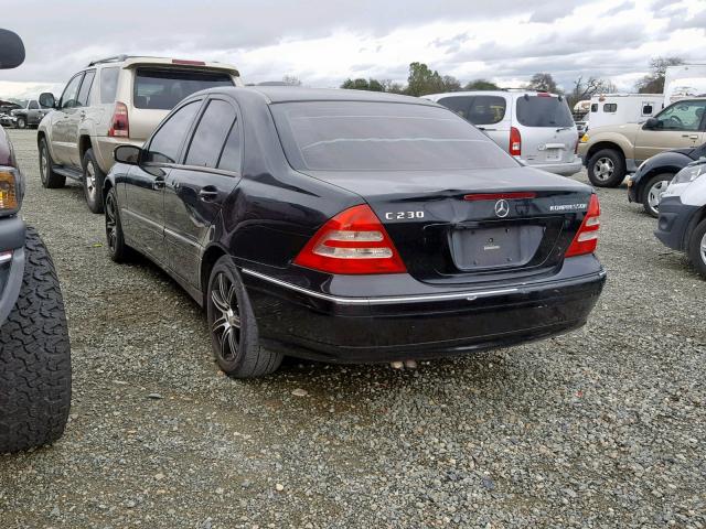 WDBRF40J83F408168 - 2003 MERCEDES-BENZ C 230K SPO BLACK photo 3