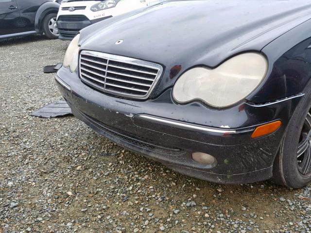 WDBRF40J83F408168 - 2003 MERCEDES-BENZ C 230K SPO BLACK photo 9