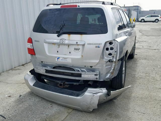 JTEDW21AX60008906 - 2006 TOYOTA HIGHLANDER SILVER photo 9